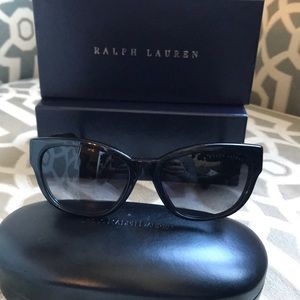 😎Ralph Lauren black sunglasses original cases